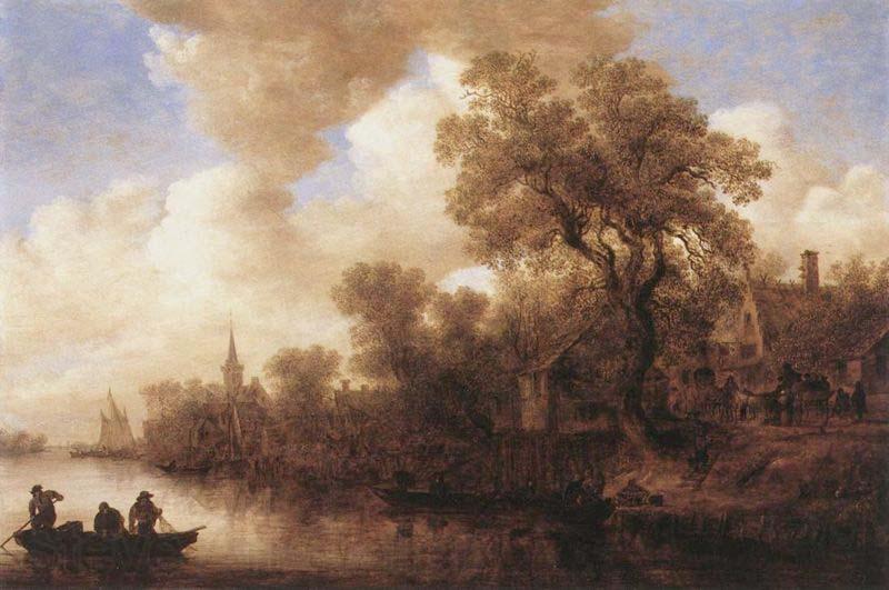 Jan van Goyen River Scene Germany oil painting art